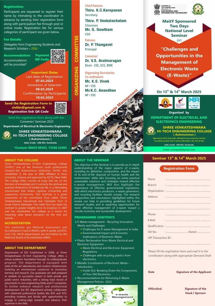 Challenges and Opportunities in the Management of Electronic Waste (e-Waste) 2025